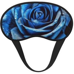 Blue Rose Slaapmasker, zacht, comfortabel oogmasker met verstelbare riem, verduisterend, oogslaapschaduw, hoes voor vrouwen, meisjes, mannen, reizen, yoga, dutje in ploegendienst