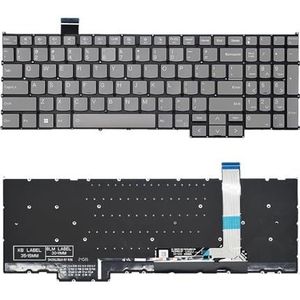 Engels laptoptoetsenbord voor Thinkbook 16 Gen 6 2023 +16p G4 IRH IRL G5+ G6 IRL/ABP + IMH(US Grey Backligh)