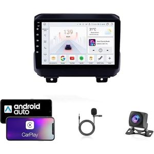 Android 13 Dubbel Din Auto Stereo Touchscreen Auto Stereo Voor JEEP WRANGLER 4 2018-2019 Met Bluetooth GPS Navigatie WiFi FM Radio USB/SWC/Plug en Play Ondersteuning Carplay&Android Auto(8 Core 4G+Wif