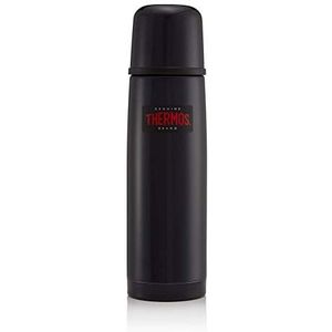 Thermos Thermoskan/thermosfles van roestvrij staal, licht en compact, 0,5 l, middernachtblauw, glanzend