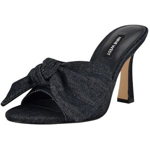 Nine West Vrouwen Trina hak sandaal, donkerblauw denim 401, 5.5 UK, Donkerblauw Denim 401, 38.5 EU