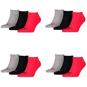 PUMA Unisex Sneakers Sokken Sportsokken 4 x 3 Pack (zwart, 39-42), zwart, 39-42 EU