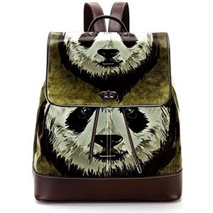 Panda cool retro gepersonaliseerde schooltassen boekentassen voor tiener, Meerkleurig, 27x12.3x32cm, Rugzak Rugzakken