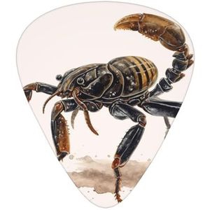 Scorpion Print Gitaar Picks Gepersonaliseerde Nieuwigheid Gitaar Plectrums Voor Elektrische Gitaar Akoestische Gitaar 12