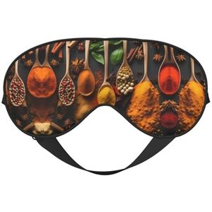 Kruidenprint, zacht oogmasker voor dames en heren, comfortabel met verstelbare riem voor reizen, yoga, dutje in ploegendienst