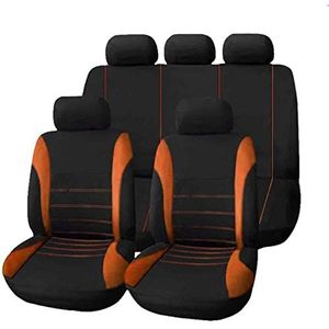 Stoelhoezen Beschermhoezen Volledige Set Auto Seat Cover Voor Skoda Voor Felicia Voor Fabia Voor Karoq Voor Octavia A5 A7 2017 Voor Tour Voor Rapid Voor Spaceback 2019(Oranje)