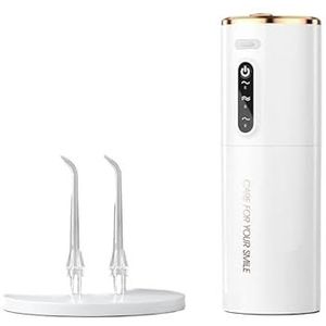 Draagbare waterflosser USB oplaadbare flosser 280 ml elektrische tandenreiniger 3 modi waterdichte flosser (Color : White)