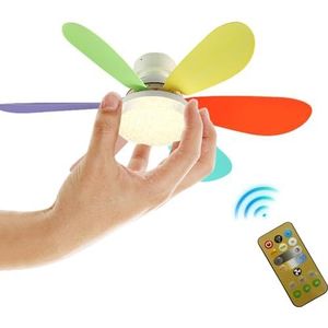 CRGANGZY Plug-in plafondventilator licht met afstandsbediening elektrische snapelloze plafondventilator met LED Lantern Socket Fanlights 3 Gears voor eetkamer slaapkamer woonkamer