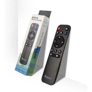 BOXPUT BPR1S Air Mouse Afstandsbediening, Bluetooth Voice Afstandsbediening, Uitgerust met 6-assige Gyroscoop, Ondersteunende IR Infrarood Leren Afstandsbediening, Geschikt voor Android TV Box en TV