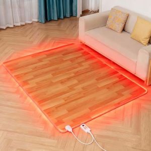 Elektrische verwarmde vloermat van grafeen, verwarmd vloerkleed met instelbare temperatuur en timer, voor binnen, voor yoga, meditatie, oefeningen, verwarmingskussen(80 * 160cm)