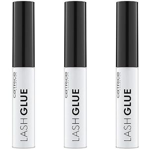 Catrice Lash Glue, Wimperlijm voor Valse Wimpers, Transparant en Langhoudend, Accessoires voor Valse Wimpers, Nr. 010, Set van 3 (3 x 4,7 ml)