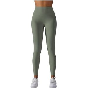 OXOLAMRIN Yogalegging voor dames, yoga- en fitnessleggings, geschikt voor hardlopen, fietsen, fitness, meerkleurig, verschillende maten, Grass Green, S