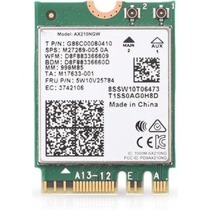 WiFi 6E Adapter for Intel AX210 | Tri-Band 2.4/5/6 GHz | Up to 2.4 Gbps | M.2 for PCs | Bluetooth 5.3 Compatible | Works with Intel, AMD, Windows 10/11, Linux | Model AX210NGW No vPro