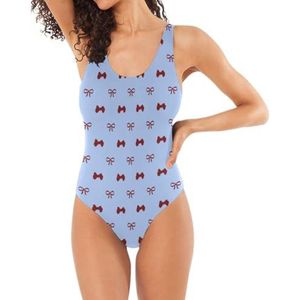 LI ZHI XIN Dames eendelig badpak dames badmode badpakken dames buikcontrole zwemkostuums, U-hals en rug boog cartoon patroon, Meerkleurig, S