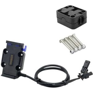 Telefoonhouder Motorfiets Voor BMW Voor R1200RT Voor R1250RT Adventure Navigatie Beugel Motorfiets USB Mobiele Telefoon GPS Draadloos Opladen Ondersteuning Navigatie Plaatbeugel (Color : -Blue - 16mm