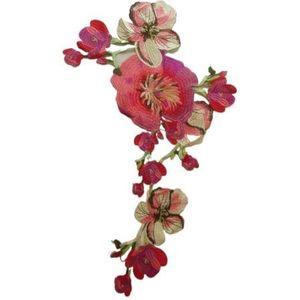 DIY Etnische Cheongsam-jurk - Geborduurde kantkleding for een unieke stijl(Rood)