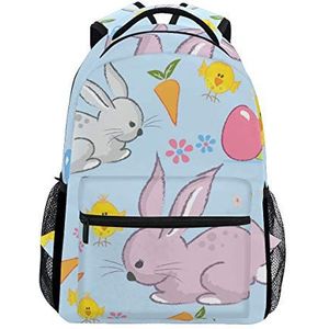 Aangepaste mode Causal Pasen Bunny Layout Prints Rugzakken Meisjes Jongens School Tassen Schoudertas Reizen Daypack