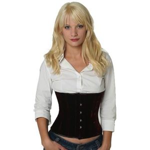 Fluweel corset rood taille Korset vw61