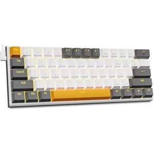 Geschikt for Z11 USB Mechanisch Gaming Bedraad Toetsenbord Rode Schakelaar 61 Toetsen Gamer Russisch Braziliaans Portugees Geschikt for Computer PC Laptop(Z11-GB-EN)