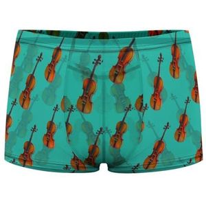Vioolpatroon op pastel heren boxershorts sexy shorts mesh boxers ondergoed ademende onderbroek string