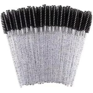 Wimper Mascara-Pack van 100|Wimper borstel Lash Extension Wands|Mascara Wand Eye Brow Spooly Wimper Borstel|Make-up Make Up (Geel)