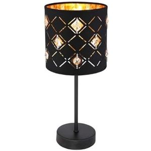 Warme tafellamp binnen| Zwart/Goud | E14 | Kristallen van Acryl | Woonkamer | Slaapkamer