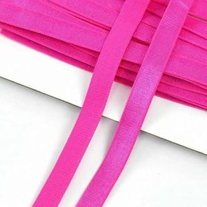 10/20M 12mm BH-band Elastische band Ondergoed Schouder Rubberen banden voor het naaien van broekriemen Stretch Nylon Webbing DIY Accessoires-RoseRed-12mm-10Meters