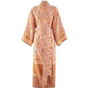 Bassetti Nairobi kimono gemaakt van 100% katoensatijn in de kleur rood R1, maat: S-M - 9332201