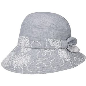 Lipodo Veronika Cloche Dameshoed Dames - stof hoed katoenen met voering voor Lente/Zomer - M (57-58 cm) grijs