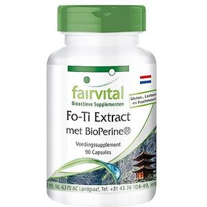 Fairvital | Fo-Ti extract capsules - HOOG GEDOSEERD - VEGAN - 90 capsules - He Shou Wu voedingssupplement