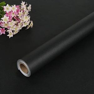 Peel en Stick Behang Zelfklevend Behang Contactpapier voor Decoreren Keuken Slaapkamer Woonkamer Behang voor Kerstmis Gift 40 * 500/60 * 300cm 40 * 500cm Zwart