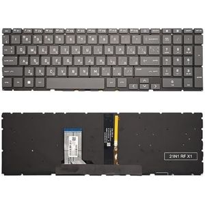 Russisch laptoptoetsenbord voor Victus voor HP 16-D -E -e0504nw -e0097nr 16T-D TPN-Q263 -Q264 16z-e000(RU Grey Org Backlit)
