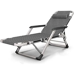 GEIRONV 15 graden verstelbare lounge stoelen, draagbare buitenstrand tuinstoel kantoor opvouwbaar multifunction dutje bed bed Fauteuils