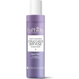 Euphidra Tweefase make-up remover water/olie Purify No Stress verwijdert effectief 150 ml