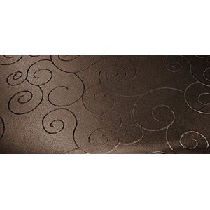 Unbekannt Tafelkleed ovaal 160x300 cm structuur damast cirkel strijkvrij vlekbestendig #1317 (donkerbruin)