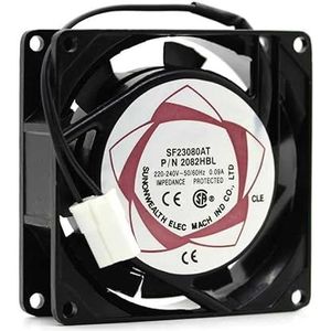 LMNCBVYA High-Performance 80mm Cooling Fan with Double Ball Bearing - SF23080AT P/N 2082HBL - Quiet and Efficient AC Fan for PC and Electronics Cooling