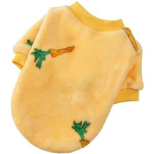 Warme puppyhondfleece Kleine hond Kat Zacht gezellig sweatshirt Chihuahua Yorkshire Pug-jas (Color : Carrot, Size : L)