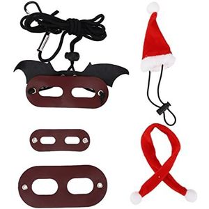 Kerstmuts Sjaal Hagedis Leash Harness Set, Verstelbare Zachte Baardagaam Harnas Leash voor Reptiel