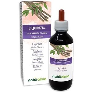 Zoethout (Glycyrrhiza glabra) wortels Alcoholvrije moedertinctuur Naturalma - Vloeibaar extract druppels 200 ml - Voedingssupplement - Veganistisch