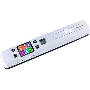 Documentscanner Draagbare Scanner A4 for Documenten Boek Schoolbenodigdheden, Handheld 1050 DPI JPG/PDF Foto Beeldscanners Met Display Hoge scansnelheid(White)