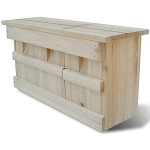 Houten Nestkast voor buiten voor vogels, mussen, kuikens Tuin-, terras- of balkondecoratie 44 x 15,5 x 21,5 cm