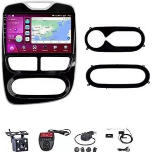 Android Autoradio Video Multimedia Speler, 9 Inch Touch Screen Radio Plug And Play Autotoebehoren Met Bluetooth En Navigatie En Achteruitrijcamera Voor Renault Clio 3 4 2013-2018(M100S WIFI 1G+16G)