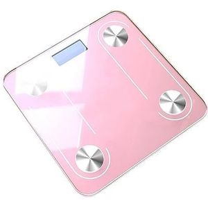 Digitale Lichaamsvetweegschaal Bluetooth-badkamerweegschalen Vloer Elektronische Slimme Bmi Bluetooth-weegschaal Menselijke Gewichtsbalans Gemakkelijk Te Gebruiken(Pink)