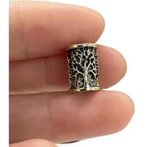 stks Levensboom Runen Accessoires Metalen Kraal Viking Sieraden Kleine Haarkralen Voor Vlechten Baard Armband Maken Benodigdheden-Antiek Brons