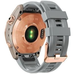 Horlogeband fit for Garmin Fenix ​​7S 6S 5S Siliconen Polsband Armband SmartWatch Horlogeband Fenix ​​7S 6S Pro/5S Plus (Color : Gray 2, Size : Fenix 5S Plus)