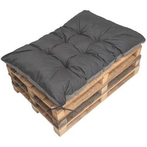 Palletkussens, kussens, stoelen, kussens voor banken, vloerkussens groot, vloerkussen voor kinderen (120 x 60 cm, antraciet)