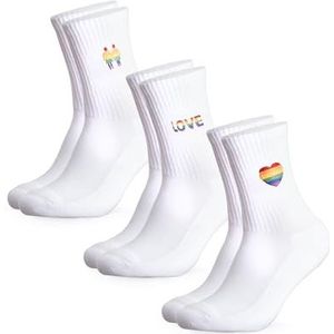 Occulto dames & heren LGBTQ Tennissocken pak van 3 (Modell: Pride) Mix 35-38