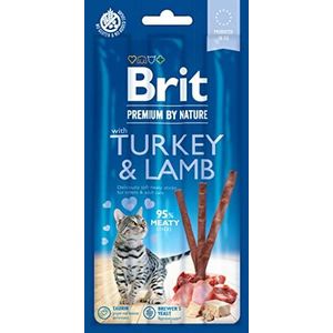 VAFO PRAHA s.r.o. Brit Premium Cat Kabanosy droogvoer Turkije & Lams 3 x 5G / 35