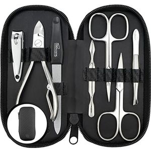 marQus Solingen Duitsland Manicuresets voor dames & heren set van 7 stuks - Kwaliteits verzorgingsset – Nagel tangen & nagel knippers, pincet nagel set - Fantastisch cadeau voor alle gelegenheden