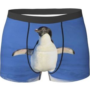 ZJYAGZX Leuke Pinguïn Print Heren Boxer Slips Trunks Ondergoed Vochtafvoerend Heren Ondergoed Ademend, Zwart, L